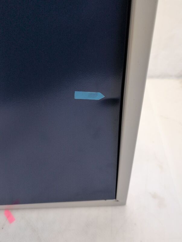 Stier Wandschrank Aufbewahrung Werkzeugschrank abschließbar blau grau 60x80cm - 4251709645900