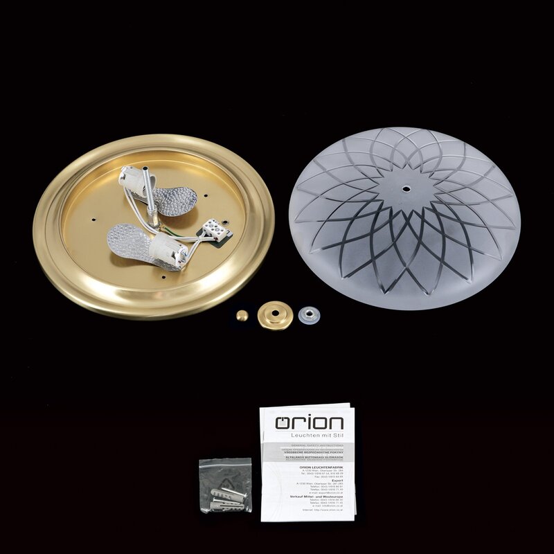 ORION Deckenleuchte Porto Deckenlampe Ø 37 cm Glas bronze Stahl E27 - 9003090277636