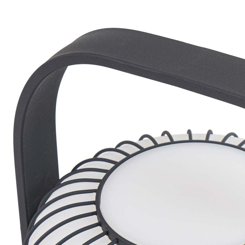 Lucande Terrassenleuchte Außenlampe Tayori schwarz Balkonleuchte wetterfest LED - 4255830904714