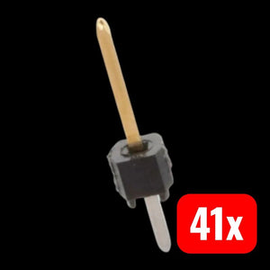41x B-Ware Molex Stiftleiste 1-reihig 1-polig Tray Anschluss Löten schwarz 350V 3A