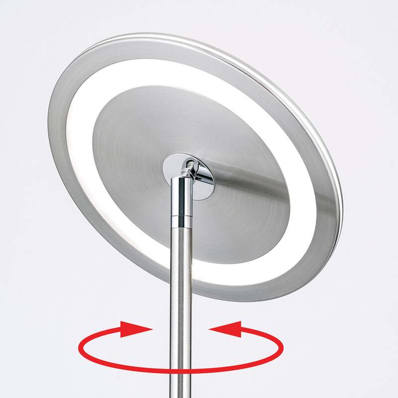 Oscar Deckenfluter Stehlampe LED dimmbar Kopf justierbar nickel matt SIEHE TEXT - 9003090266630