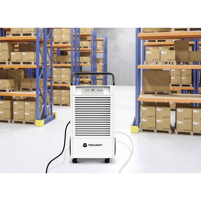 Toolcraft Luftentfeuchter 90l/Tag 1260W für Räume bis 120m² mit LED-Display weiß - 4064161390703