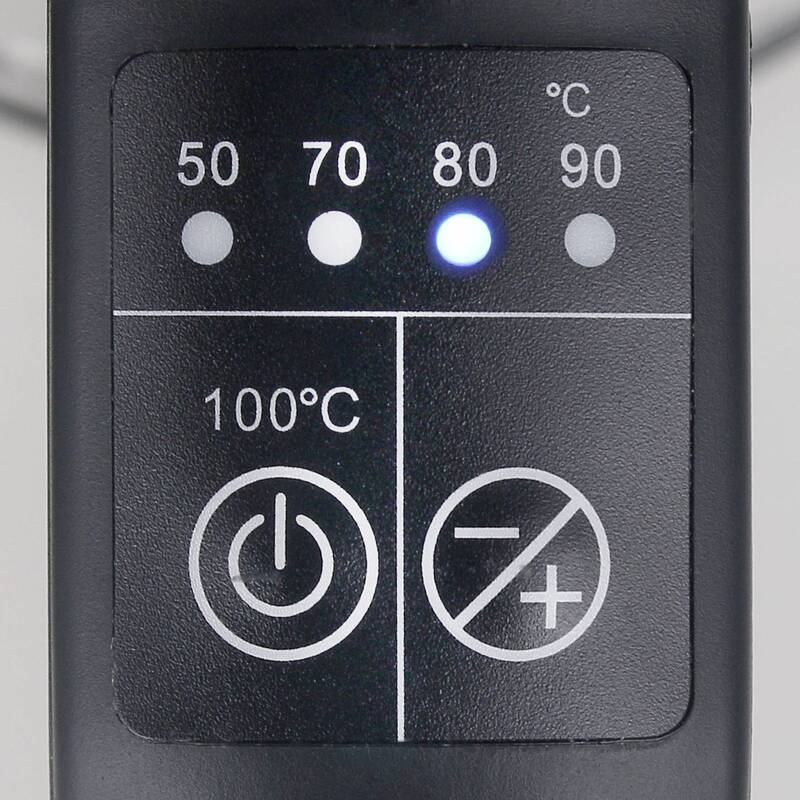 Emerio Teekocher WK-122730 2200 W Edelstahl Schwarz Glas mit Warmhaltefunktion - 7333282000417