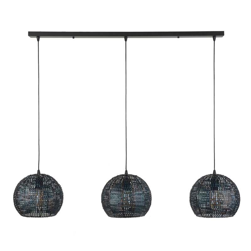 Zijlstra Hängeleuchte Pendelleuchte Setengah Leuchte rund braun transparent 3flg - 8713244081033