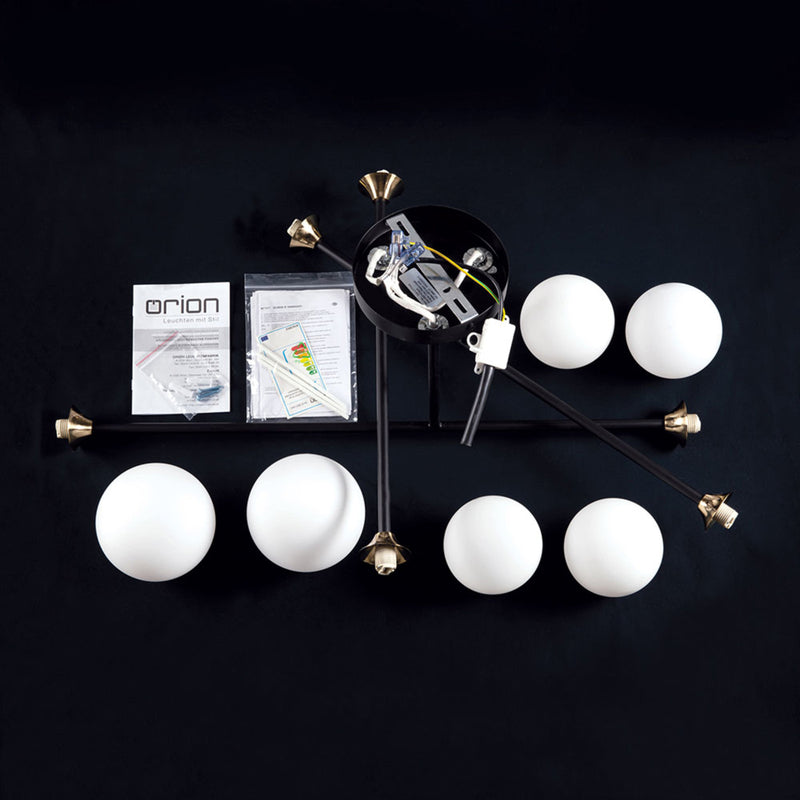 Orion Deckenlampe Snowwhite 6-flammig LED Lampe dimmbar schwarz Ø84cm - 9003090271399
