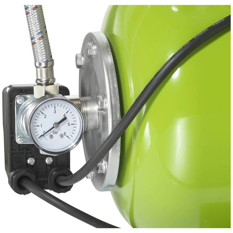Toolcraft Hauswasserwerk Pumpe 7500l/h 1300W selbstansaugend 24l grün IPX4 - 4064161310114