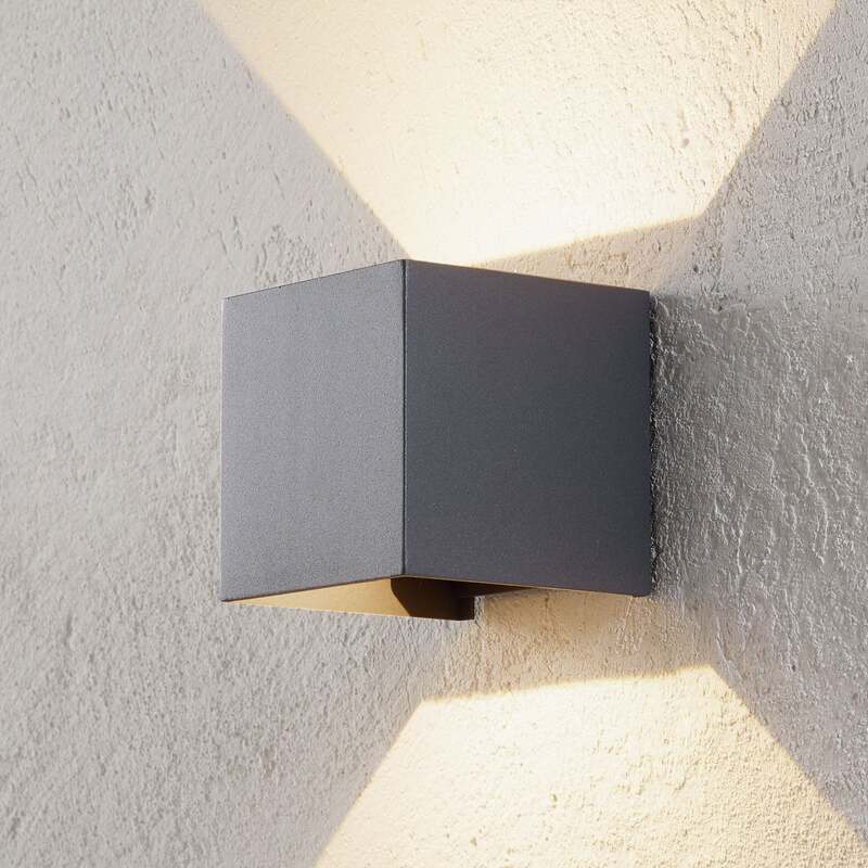 Orion Außenwandleuchte LED Cube anthrazit Gartenleuchte Wandleuchte 10x10cm IP54 - 9003090253630