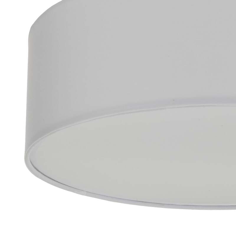 Lindby Deckenleuchte Lampe Sebatin LED Leuchte dimmbar weiß Ø40cm Stoff nickel - 4251096503111