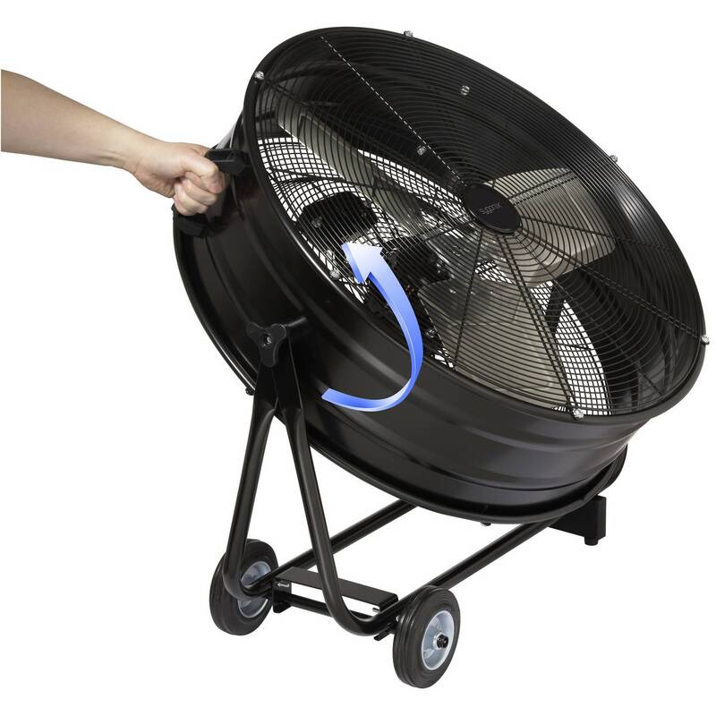 Sygonix Bodenventilator Gebläse 330W Heizgerät Lüfter schwarz schwenkbar Ø745mm - 4064161342597