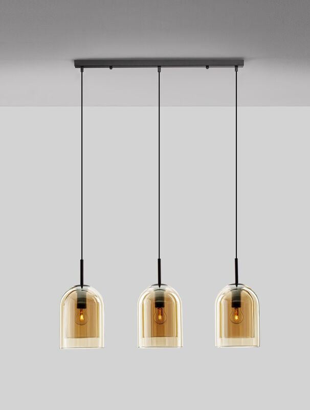 Nova Luce Pendelleuchte Hängeleuchte VELOR Lampe E27 Bernstein SIEHE TEXT/FOTO - 5212017431226