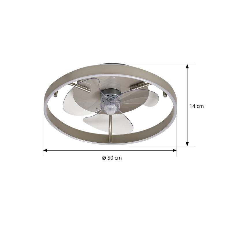 Lindby Deckenventilator Ventilator LED Fernbedienung silber Momitu leise - 4251911780130