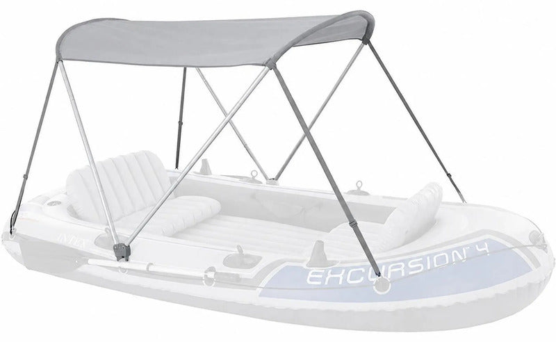 Intex Boot Canopy Bimini 68600 UV-Schutz tragbar Aluminium 1,6m x 1,42m blau - 6941057422824