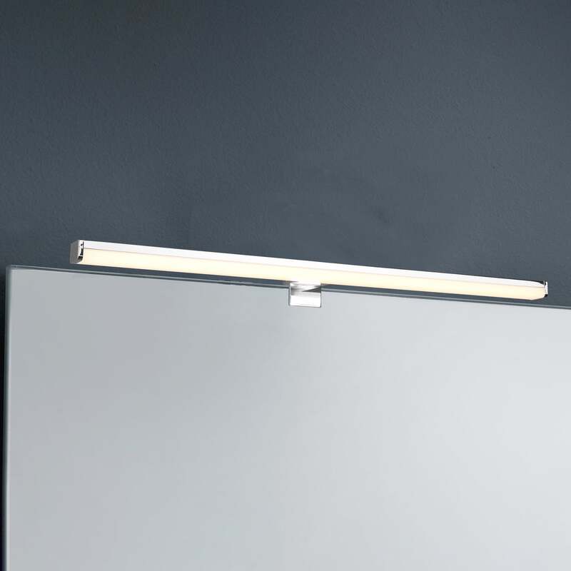 TRIO LIGHTING Wandleuchte Lino LED Wandlampe Badezimmerlampe chrom weiß 60x6cm - 4017807507614