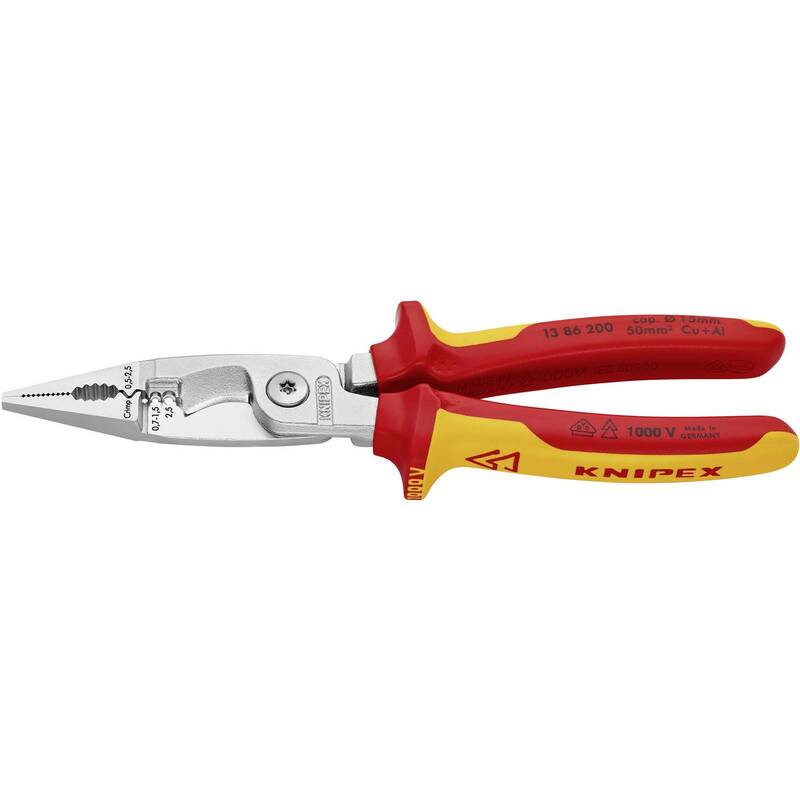 Knipex Multifunktionszange 13 86 200 Zange Handwerkzeug Crimpzange 50mm² 15mm - 4003773075097