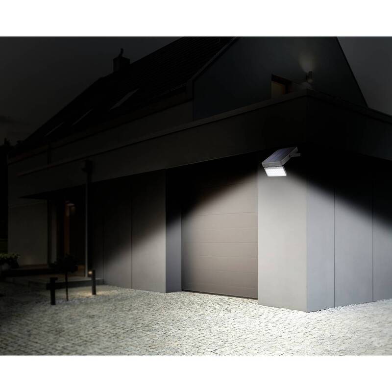 Sygonix Solar-Außenwandleuchte Wandleuchte Wandlampe LED 30W Neutralweiß Schwarz - 4064161238548