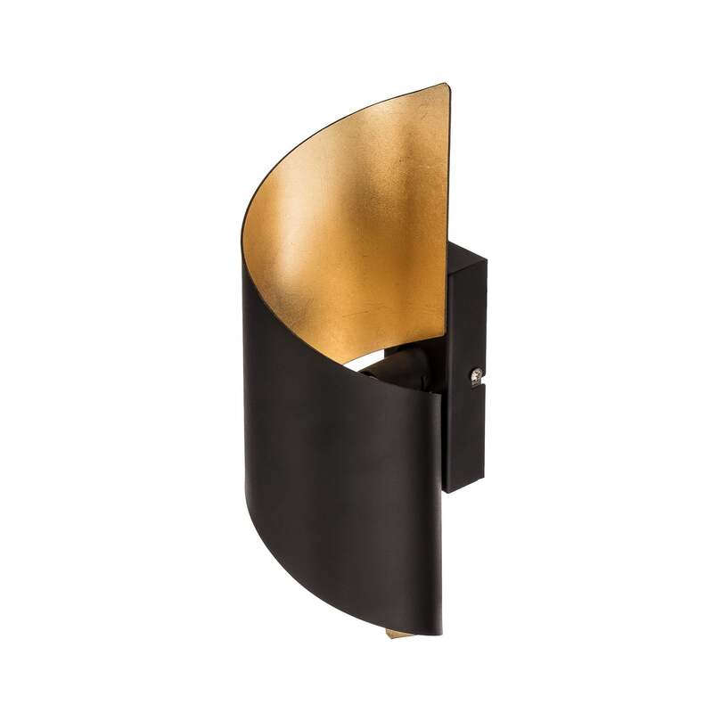 Lindby Wandleuchte Desirio LED Wandlampe dimmbar schwarz gold 35cm E14 Metall - 4251911712810