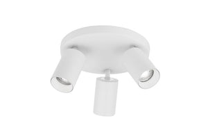 B-Ware Nova Luce Deckenleuchte Deckenspot Lampe Weiß 3-flammig TOD GU10 LED dimmbar