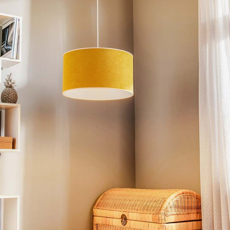 Hängeleuchte Pastell Roller senffarben Pendelleuchte Leuchte Hängelampe Lampe565 - 5903689181334