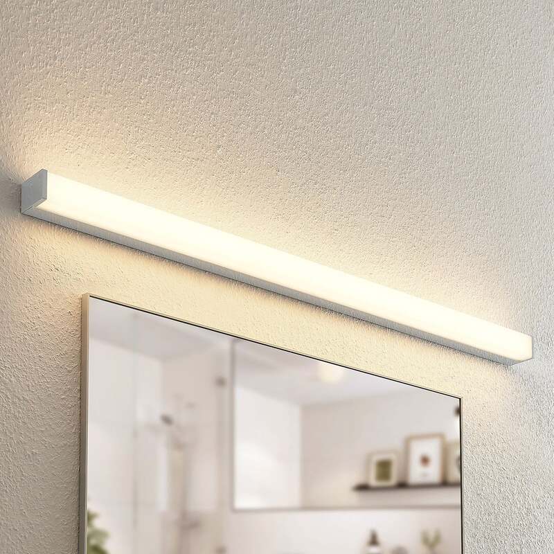 Lindby Wandleuchte Klea LED Lampe Badezimmerlampe chrom 120cm IP44 weiß 3000K - 4251096580525