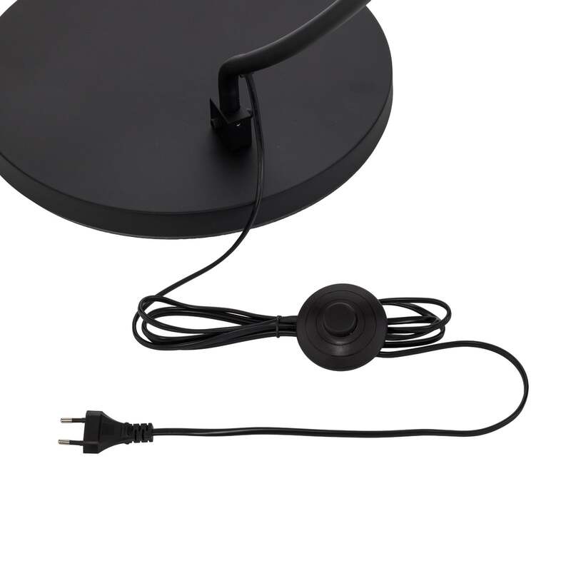 Lindby Stehleuchte Jonera LED Bogenlampe Lampe schwarz gold 185cm Höhe 45cm - 4251096529845