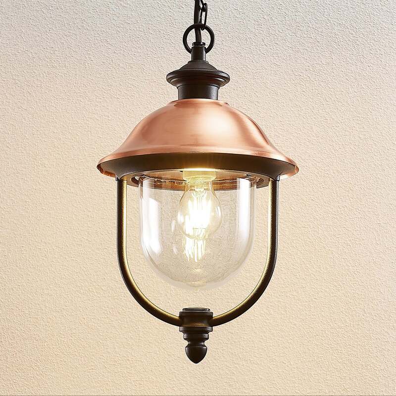 Lindby Außenhängeleuchte Clint LED Hängelampe Gartenleuchte dimmbar schwarz - 4251096573565