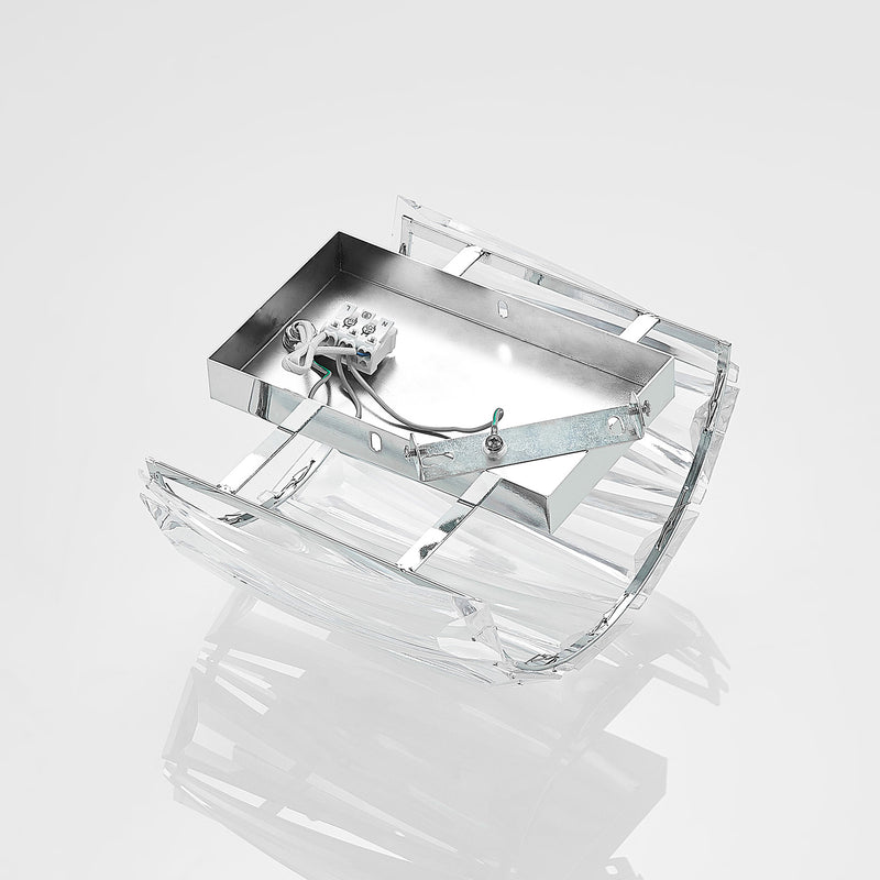 Lindby Wandleuchte Wandlampe Sofia LED Leuchte dimmbar chrom transparent 23cm - 4251911708103