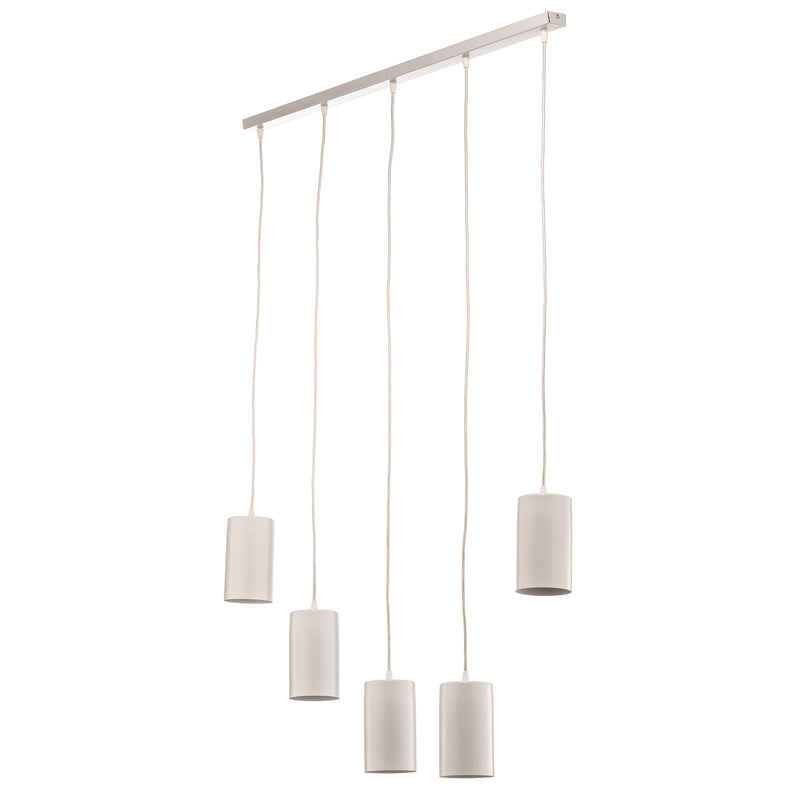 Pendelleuchte ZW Tube 170 Hängeleuchte 5-flammig dimmbar weiß 95x10cm Stahl - 5907623621931