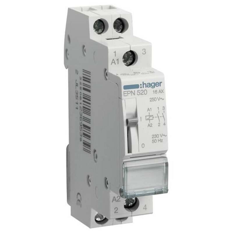 Hager Stromstoß-Schalter Hilfsschalter 2 Schließer 230V 16A Hutschiene 1 St. - 3250612369539