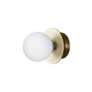 B-Ware Globen Lighting Wandlampe Wandleuchte ART DECO LED Lampe dimmbar messing weiß