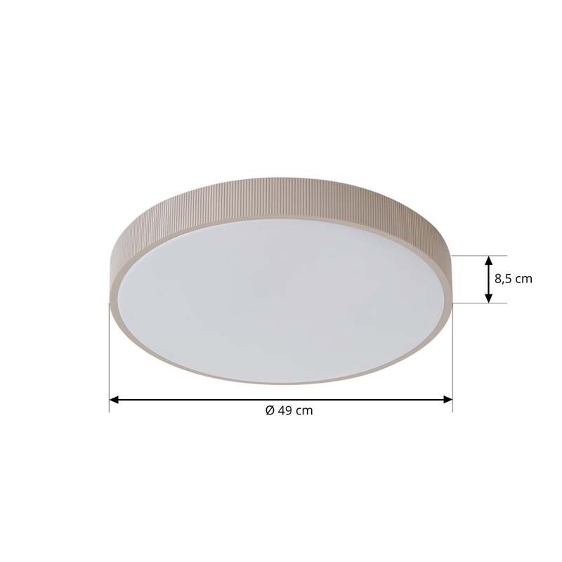 Lindby Deckenleuchte Deckenlampe Leuchte Lampe LED Zylo beige dimmbar CCT - 4255830902796