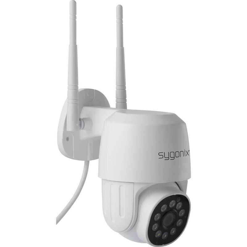Sygonix IP Überwachungskamera WLAN PTZ 1920x1080 Pixel 2-Wege-Kommunikation weiß - 4064161183992