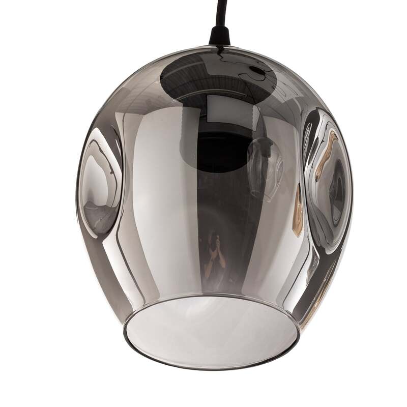 Pendellampe Starla Hängelampe dimmbar 5-flg. Pendelleuchte grafit amber klar - 5901738919297