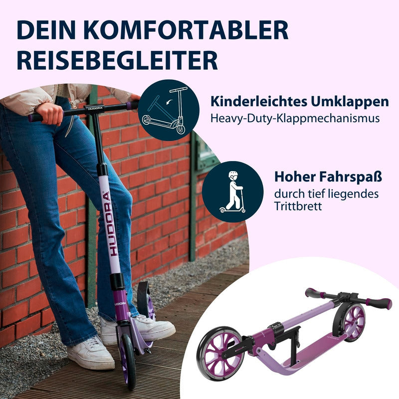 HUDORA 205 Advanced lavender City-Roller Scooter Roller Kickroller Kinderroller - 4005998141540