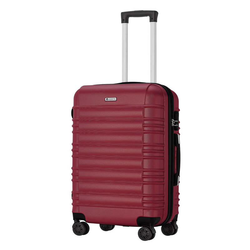 Hartschalen Kofferset Rom 3-teilig ABS-Kunststoff Koffer Set Rot 360° Rollen - 4262437184982