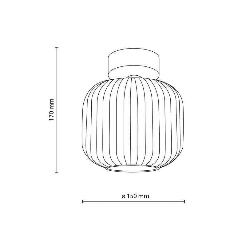 TK Lighting Deckenleuchte Salvia LED Lampe dimmbar braun cognac Ø15cm E14 Licht - 5906135113583