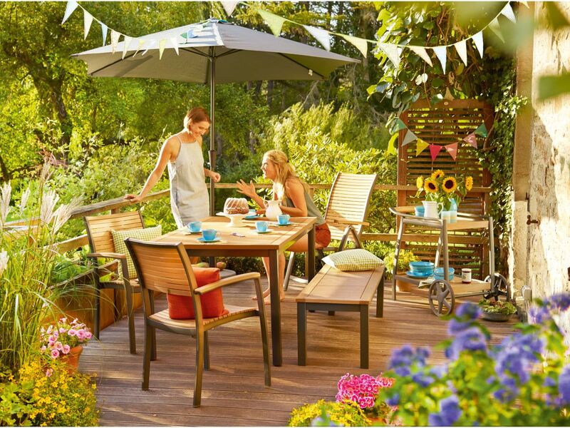 Gartentisch Terrassentisch Ausziehbar FSC-Holz Braun 180-240cm x 100cm - 4007873339608