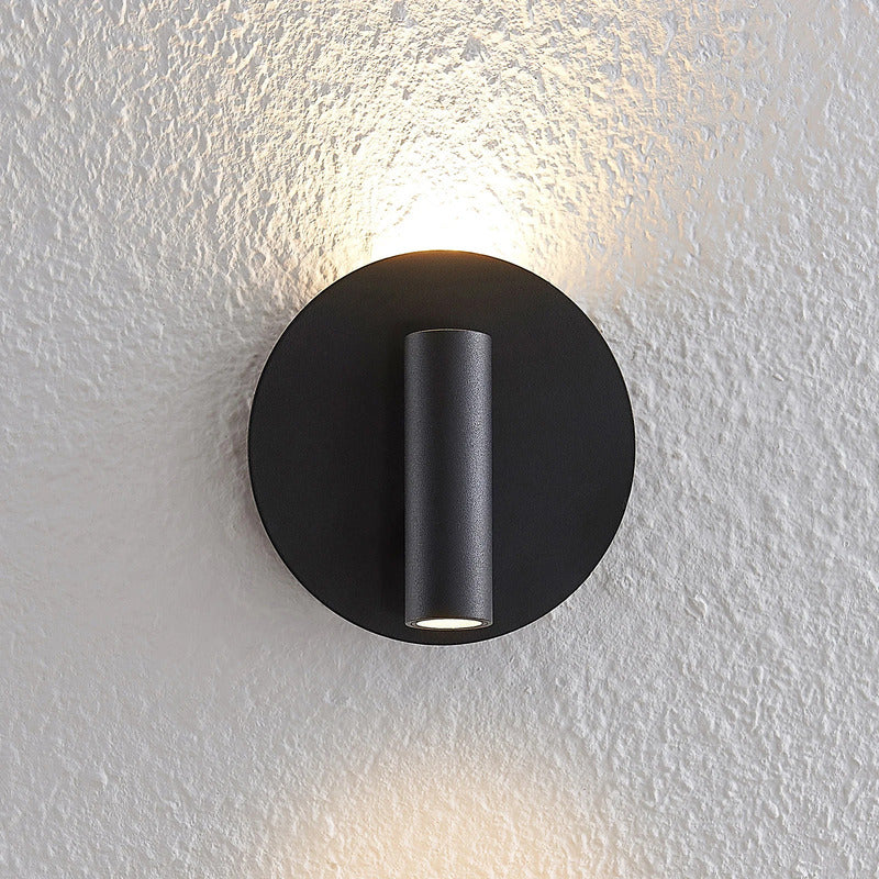 Lucande Wandleuchte Magya LED Wandlampe Strahler dimmbar schwarz Ø14cm 600Lumen - 4251096570212