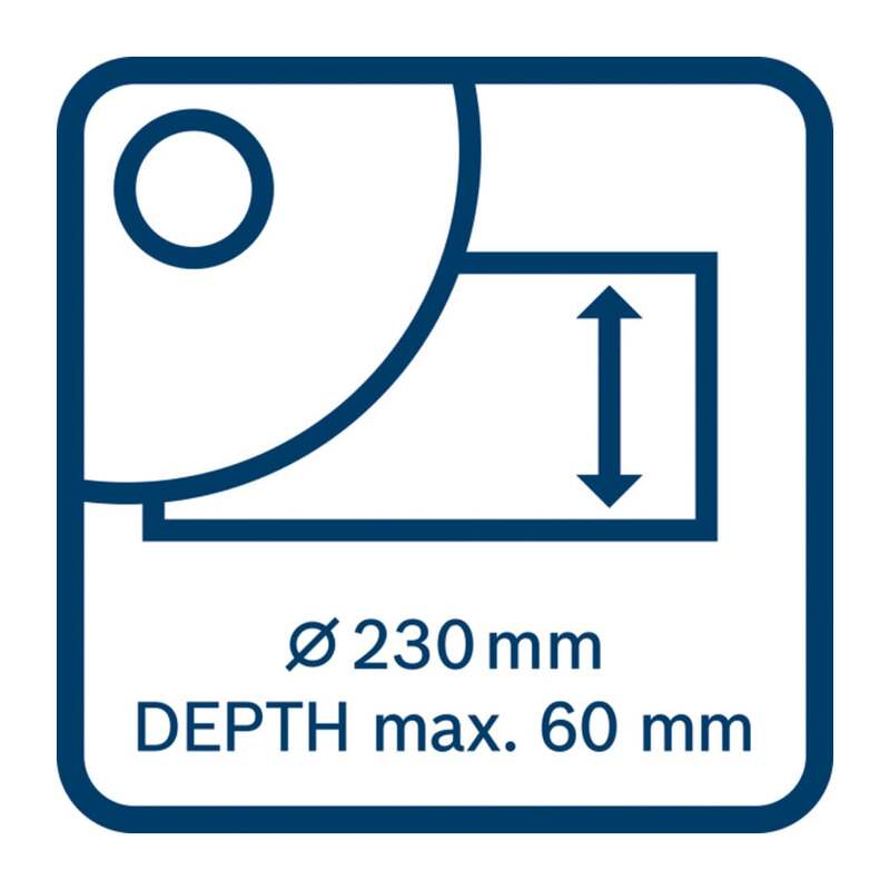 Bosch Absaughaube GDE 230 FC-S Staubabsaugung Winkelschleifer Handwerkzeug 60mm - 3165140800594
