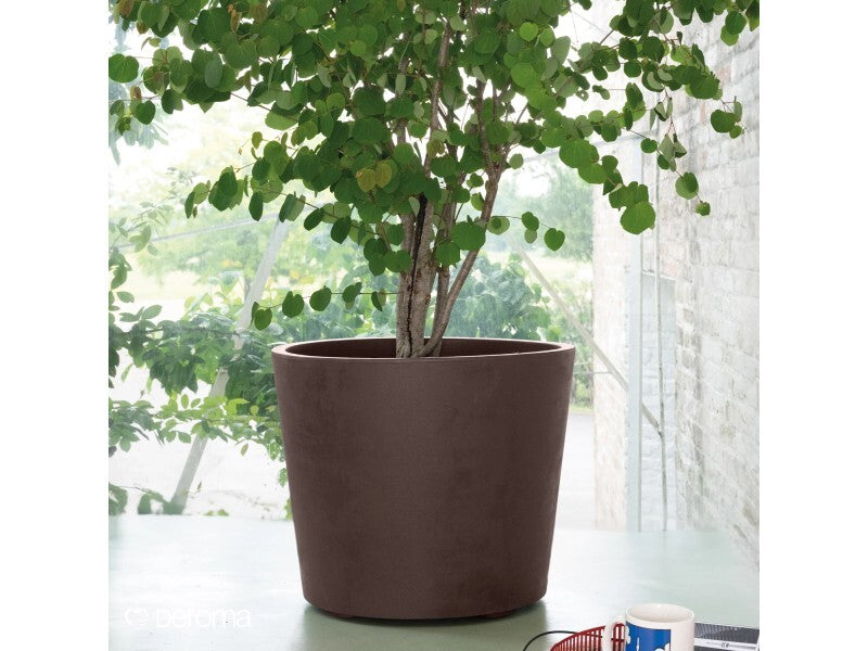 Deroma Pflanztopf Millennium mit Rollen Gartenpflanze Ø59cm braun frostbeständig - 0191942106551