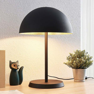 B-Ware Lindby Tischleuchte Idalene LED Lampe Metall schwarz gold Höhe 51 cm Ø 35 cm