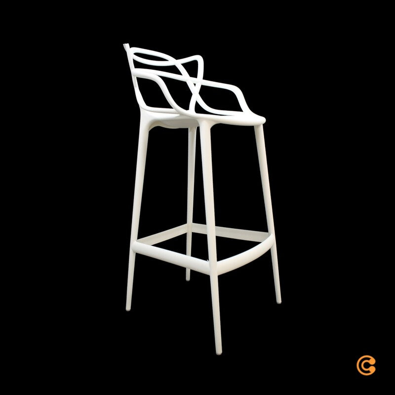 Kartell Masters Barhocker Tresenstuhl Hocker Stuhl Barstuhl  75cm weiß - 8058967184624