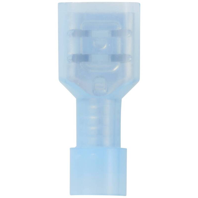TRU COMPONENTS Flachsteckhülse Steckverbinder 6.3mmx0.8mm Vollisoliert Blau 1St. - 4064161291956