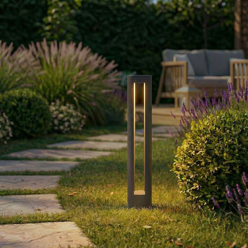 Lindby Wegeleuchte Wegelampe Soriq LED Anthrazit Außenleuchte Aluminium 75 cm - 4255830907333