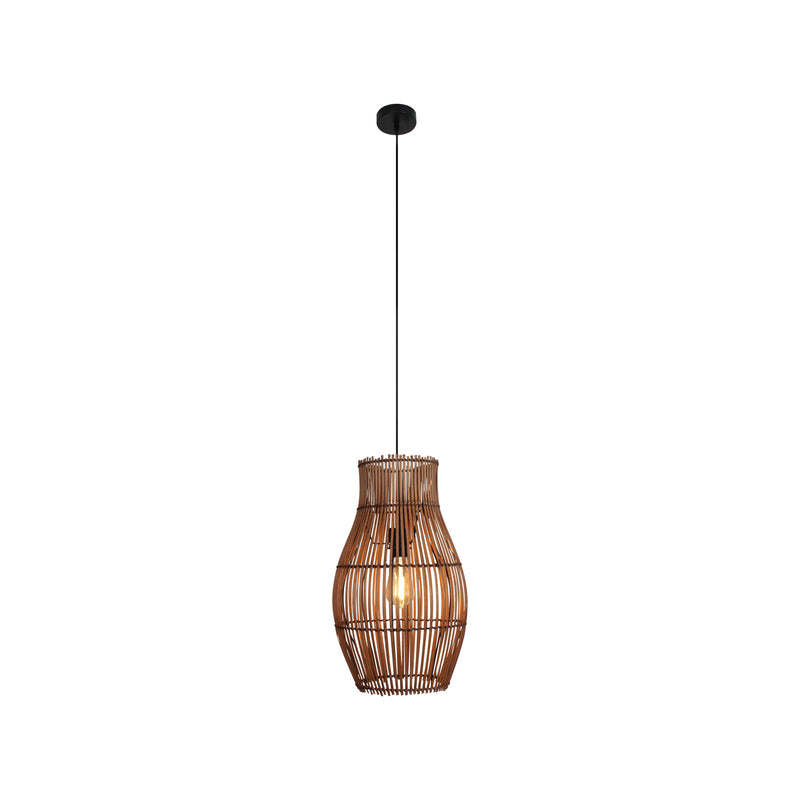 Eco light Hängeleuchte Bamboo braun Höhe 48 cm Ø 30 cm Deckenlampe Lampe Leuchte - 4250294322944