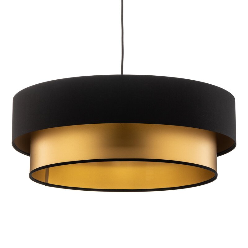 Euluna Hängeleuchte Dorina Deckenlampe Pendelleuchte E27 schwarz gold Ø 60cm596 - 5902751349139