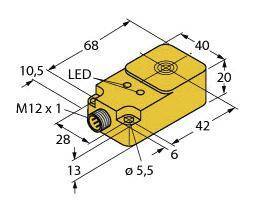 Turck Induktiver Sensor bündig NAMUR Induktionssensor 1000 Hz Kunststoff Quader - 4047101064872