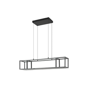 B-Ware Lucande Pendelleuchte Hängeleuchte LED Lampe Estante schwarz dimmbar Eisen