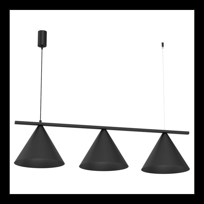 Milagro Hängelampe Pendelleuchte 3-flammig LED Lampe schwarz 400-900mm - 5902693709381