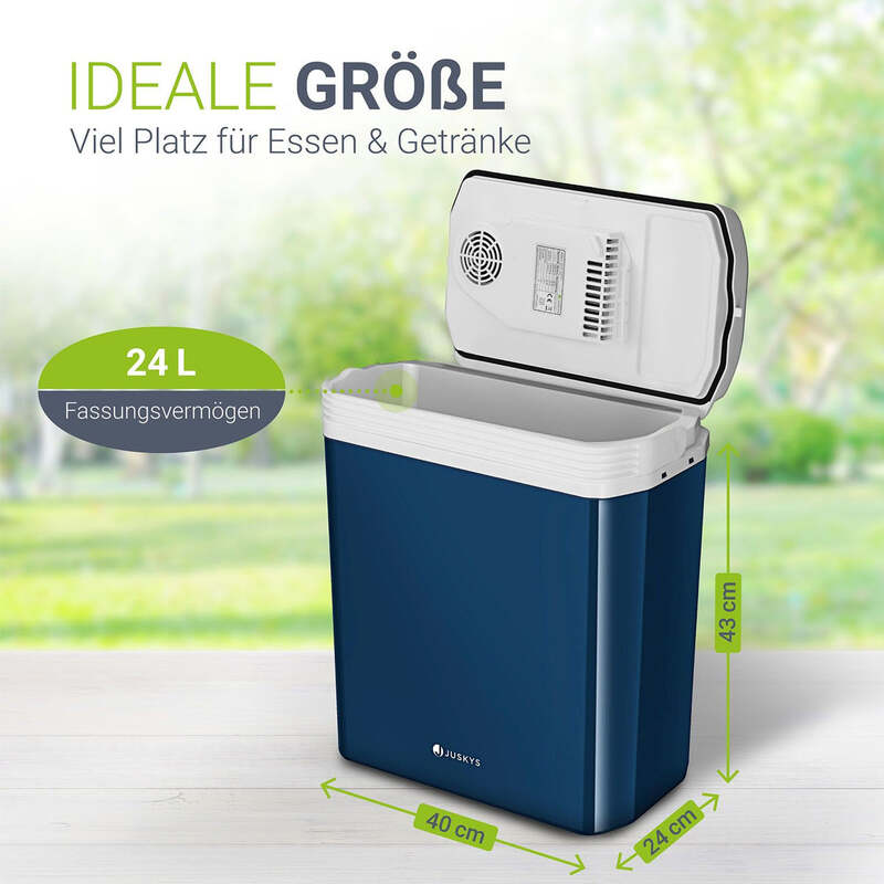 Kühlbox Nordpol Elektrische Kühlbox blau 24 L mit 12V 230V Anschluss unterwegs - 4260565527978