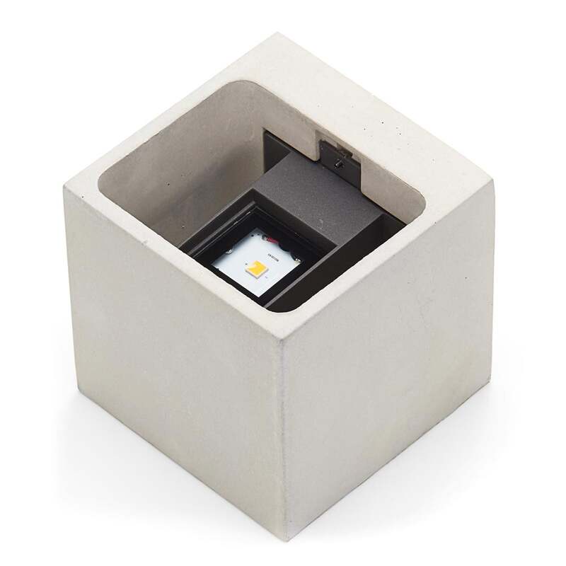 Wandleuchte Außenleuchte Lucande LED Lampe Leuchte betongrau Glas warmweiß Riak - 4251096541786